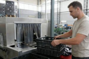 industrial crate washer